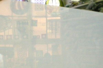 Antikglas opalisierend, weiss,